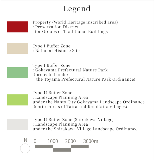 Map of the villages in the Gokayama region