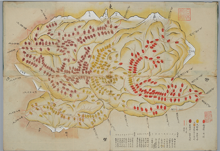 飛騨国図（幕府直轄地時代）国立公文書館所蔵の写真
