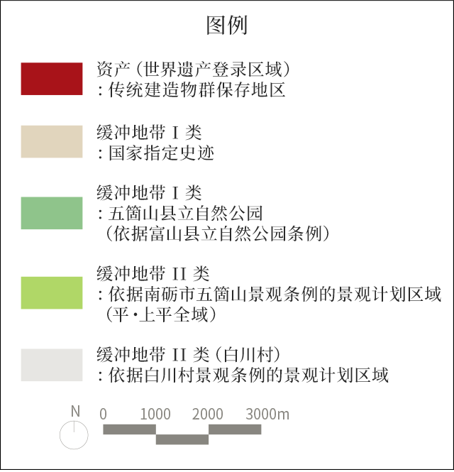 五箇山地区聚落地图