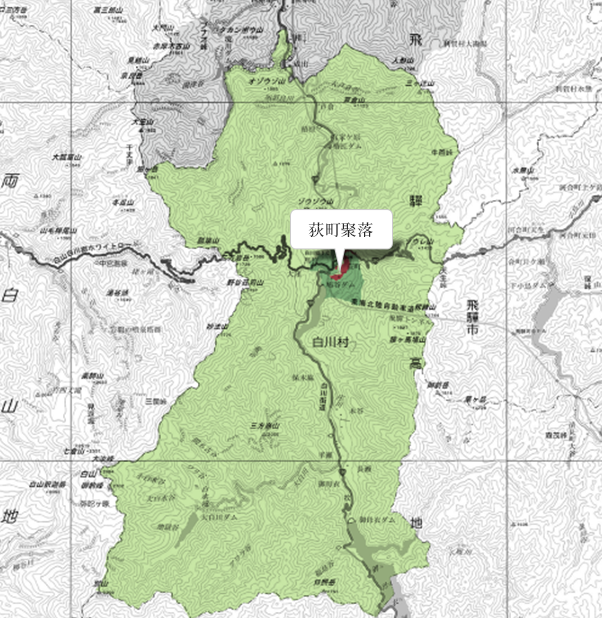 白川鄉聚落地圖