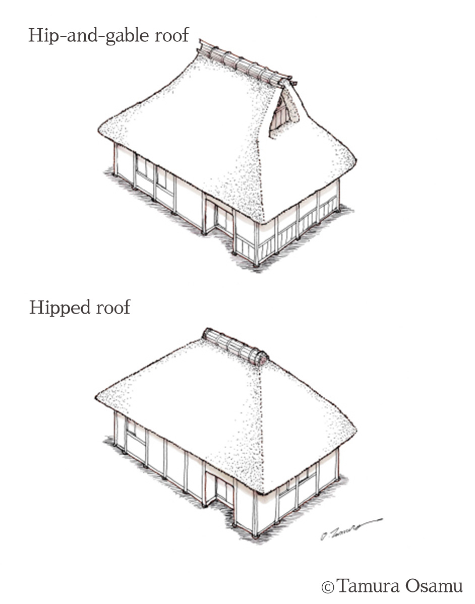 Diagram illustrating the rafter-frame construction