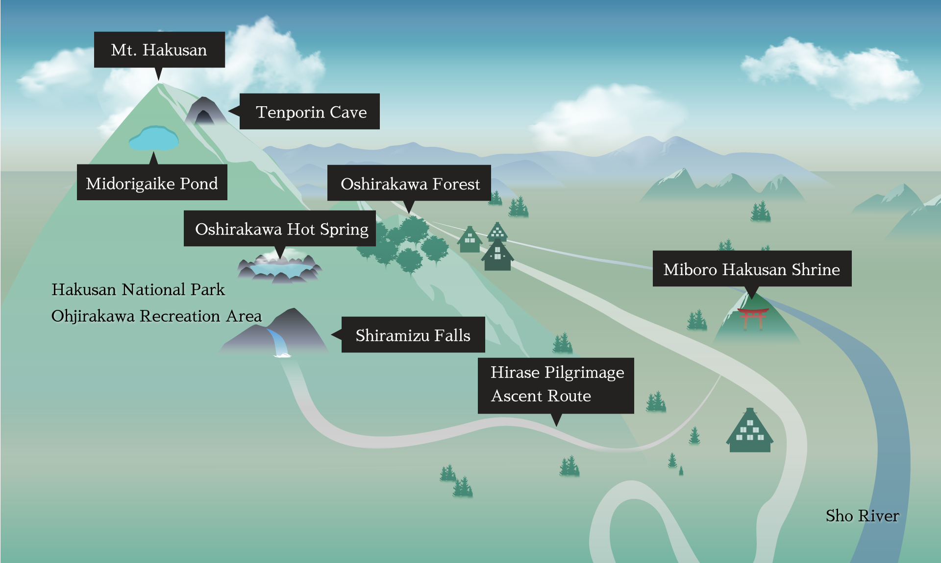 Illustration of the Hakusan Area